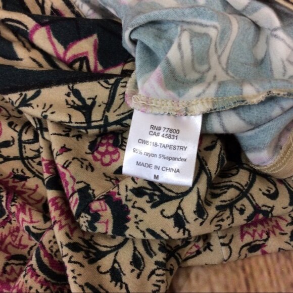 Chaser Tapestry Floral Bell Mini Dress Medium M Floral Bell Sleeves - Picture 10 of 10